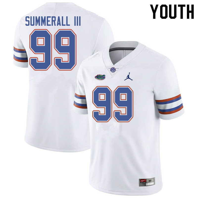 Jordan Brand Youth #99 Lloyd Summerall III Florida Gators College Football Jerseys Sale-White
